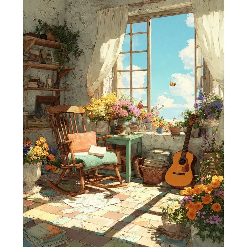 

PhotoCustom Acrylic Painting By Numbers Indoor Flower Pot For Adults Coloring By Number Handmade Home Decors Picture Paint