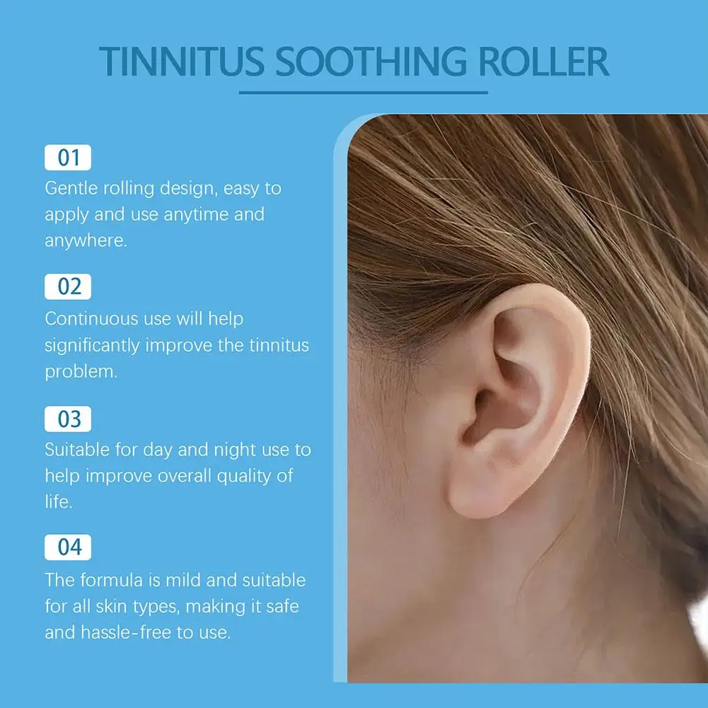 Herbal Tinnitus Soothing Roller Quickly Relieve Tinnitus Listening Treat Ear Relax Dizziness Essential 10ml Oil W8N3