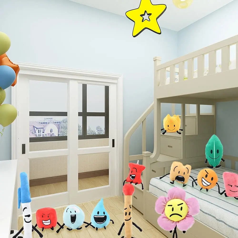 Battle for Dream Island Plush Toy Leafy Firey Coiny Teardrop Stuffed Animal Plant Soft Doll Plushie Kids Children Birthday Gifts