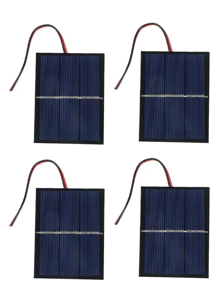 4 pieces 065 watt 15 volt for solar panels with wires polycrystalline 60x80mm size for small device solar projects