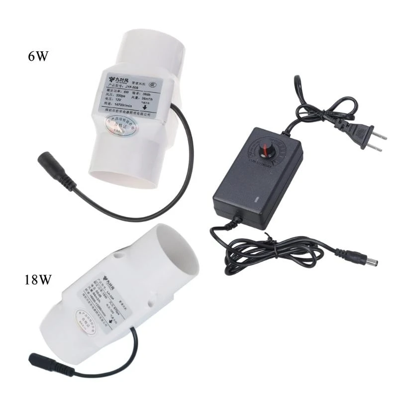 

5asd 12V Adjustable Speed Exhaust Fan 2 Inch 50mm Ventilation Exhaust Extractor Blower for Pet House Kitchen Toilet