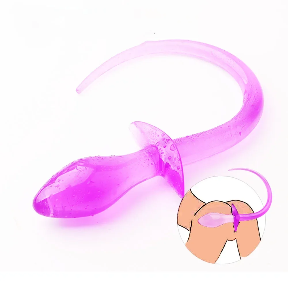 Pig Tails Jelly Butt plug Sex toy Adult product for Woman Anal plug Doggy Tail Slave Cosplay Submisson girl Piggy Puppy Play