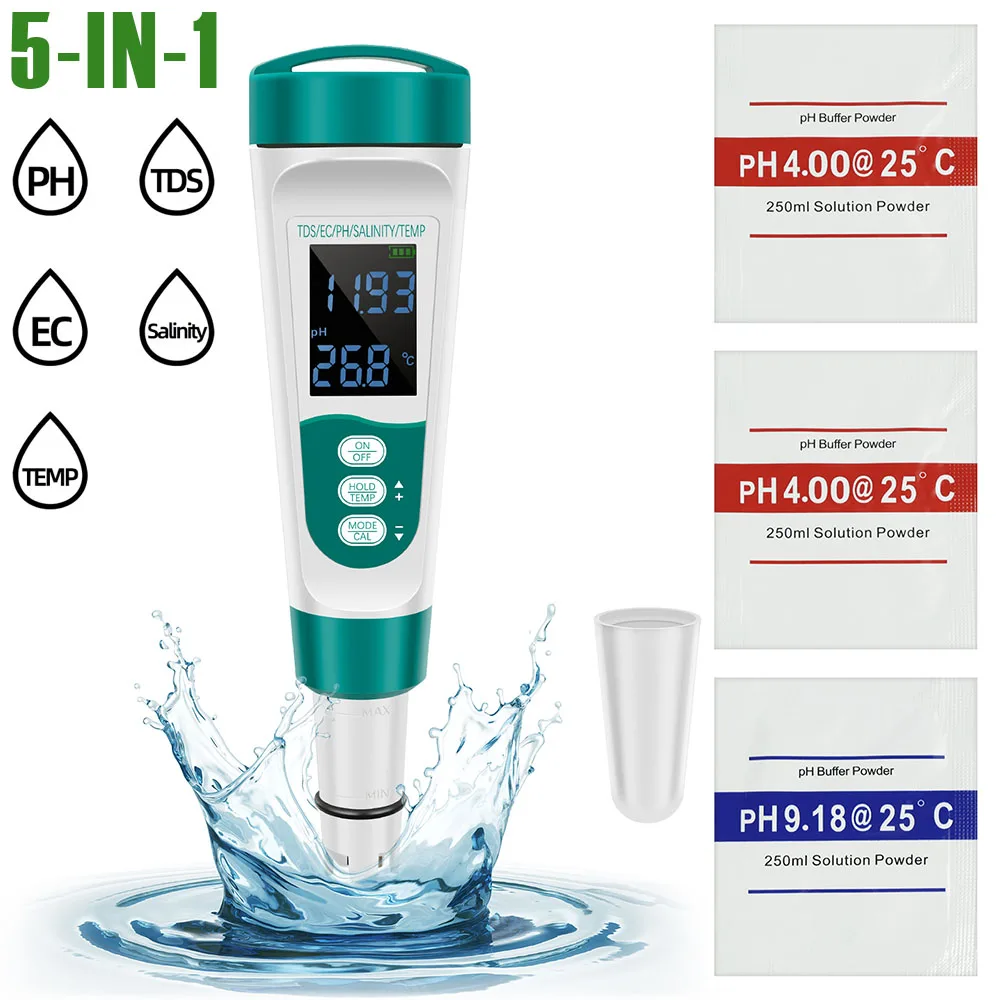 5 In 1 Water Tester…