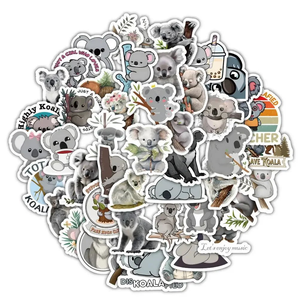 60Pcs Cute Koala Graffiti Stickers Cartoon Animal Phone Cases Skateboarding Luggage Guitar Hand account Waterproof Decoration