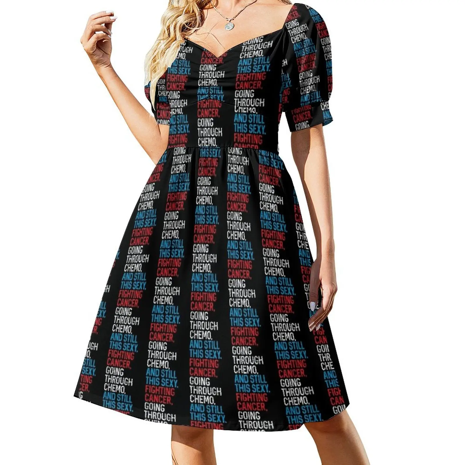 

Chemo Patient Battle Cancer Survivor Gift Short-Sleeved Dress summer dresses women 2025 dress korean style