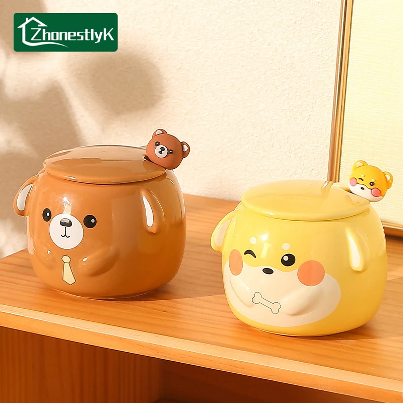 

Cartoon Animal Ceramic Mug Creative Coffee Milk Tea Water Cup Cute Children Breakfast Cups Couple Mugs Household Drinkware