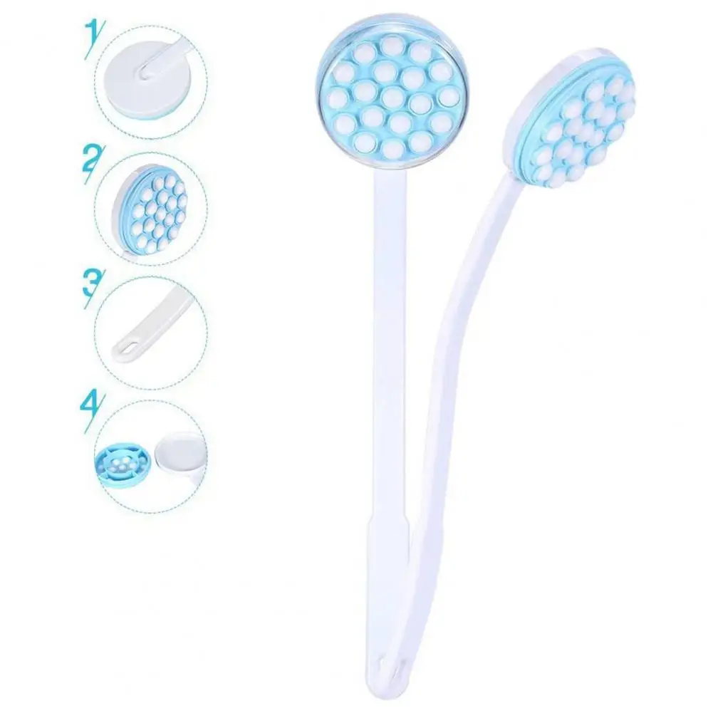 Long Lotion Oil Cream Applicator Head Body Leg Back Bath Brush Scrub Massager Shower Rubbing Brush Bath Supplies Tools