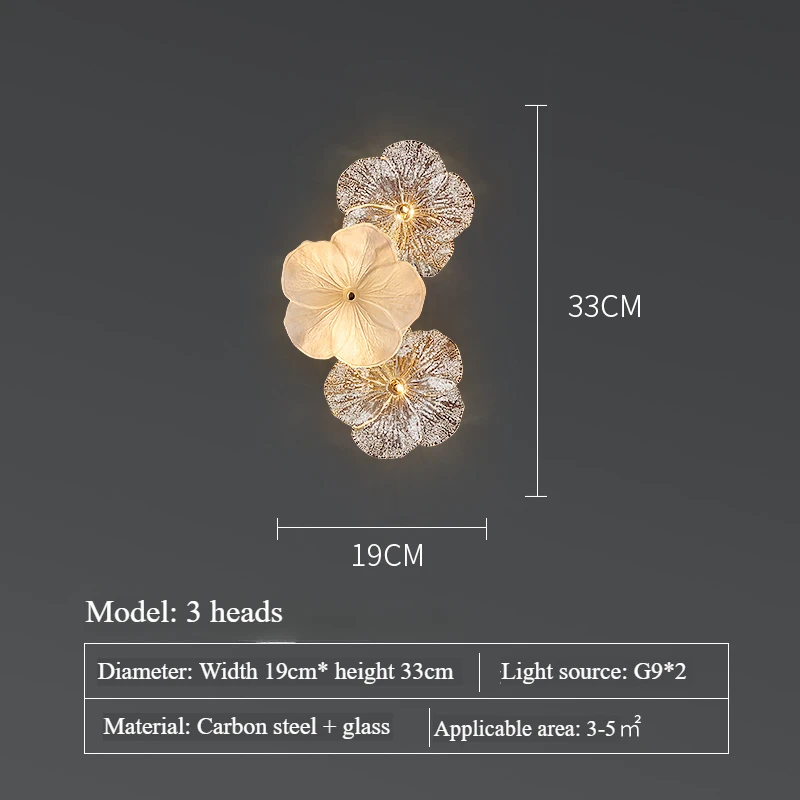 프랑스어 빛 럭셔리 거실 벽 조명 2025 새로운 배경 벽 장식 조명 침실 크리 에이 티브 꽃 머리맡 램프