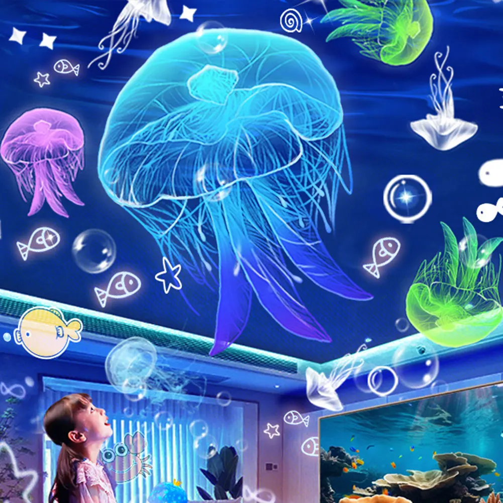 Star Projector with Music Rotatable Crown Night Light 15/21 Projection Theme Atmosphere Light 3 Light Modes for Children Bedroom