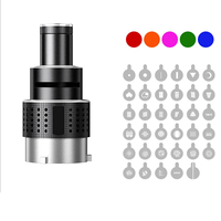 A48T Photograph Flash Snoot Conical Lens Video Modelling Shape Photo Studio Light Kit with Optical Spotlight Lens 35 Gobos