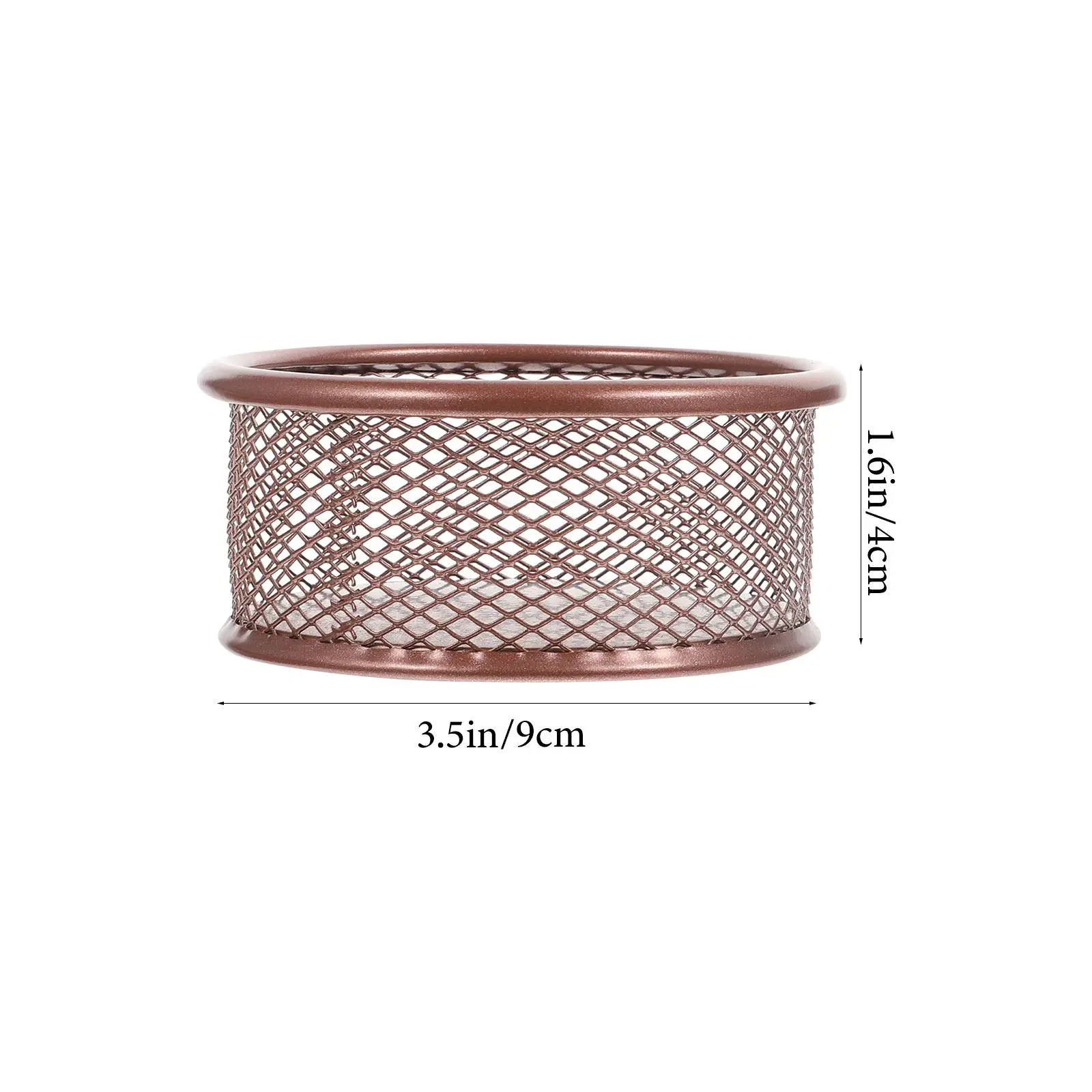 Metal Paperclip Organizer Box – 2pcs Mesh Desk Storage Basket for Office Clips & Small Items