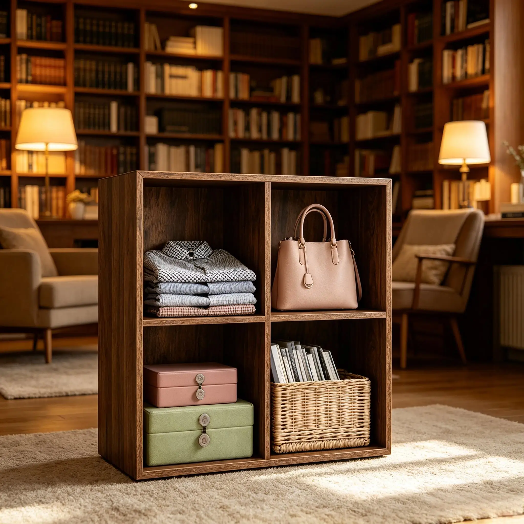 Archivador Abierto y Estante de Almacenamiento 29x59.6x59.8cm, Librería Cúbica de Diseño Compacto, Estante de Exhibición, Aparador de Comedor, Estantería Vertical