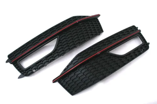 

S line Style Fog Light Grille With Red Strip for audi A4 B8