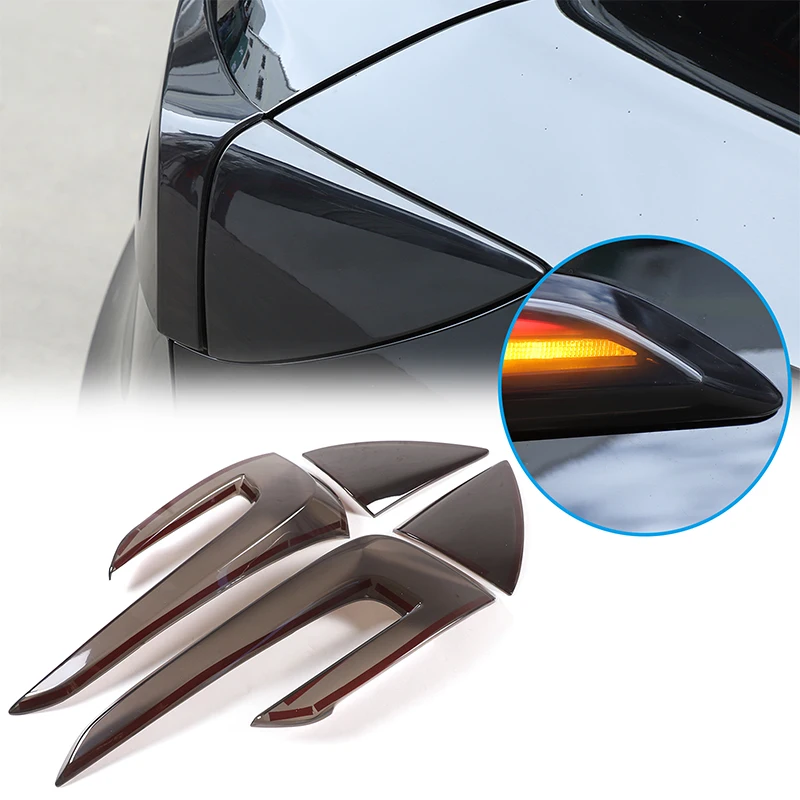 For Tesla Model 3 2023+ Car Tail Light Cover Lamp Shade Protection Shell Blackened Shell ABS Exterior Modification Accessories