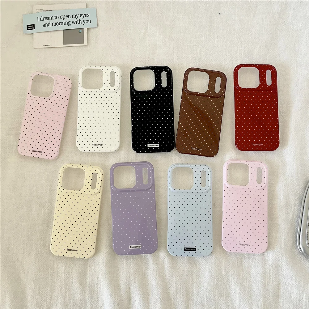 Funda de teléfono móvil INS de lunares, pequeña niche, fresca, para iPhone 17 Pro 16 15 14 13 12 Pro Max 11, funda ultrafina a prueba de golpes