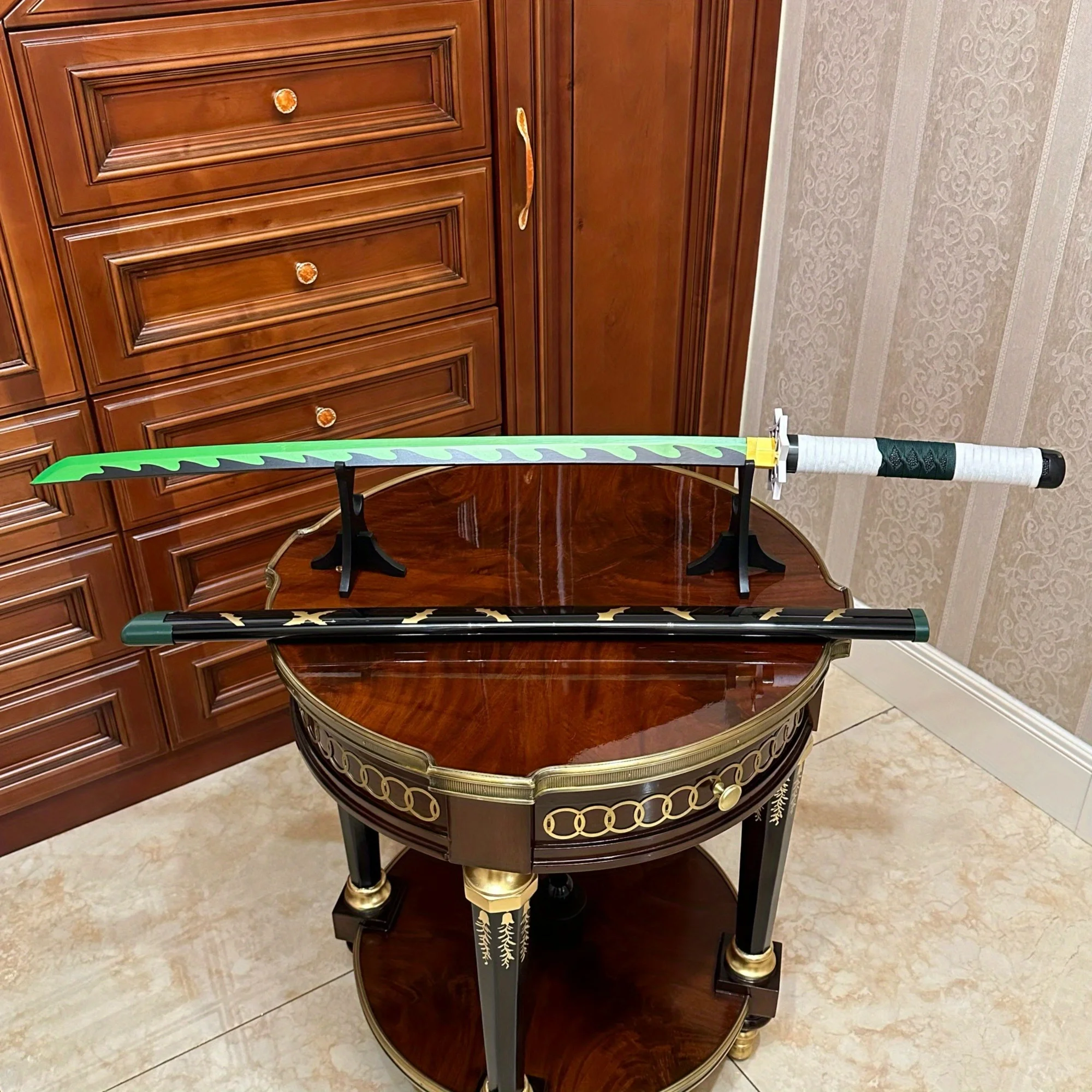 39.3 بوصة شيطان القاتل شينازوجاوا سانيمي خشبية كاتانا السيف الأصلي الساموراي صابر النينجا سكين تأثيري اكسسوارات الدعامة لعبة #2