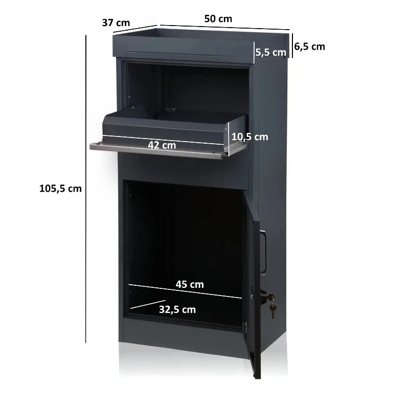 

Металлический почтовый ящик для посылок, уличный почтовый ящик из нержавеющей стали, водонепроницаемый, для доставки посылок