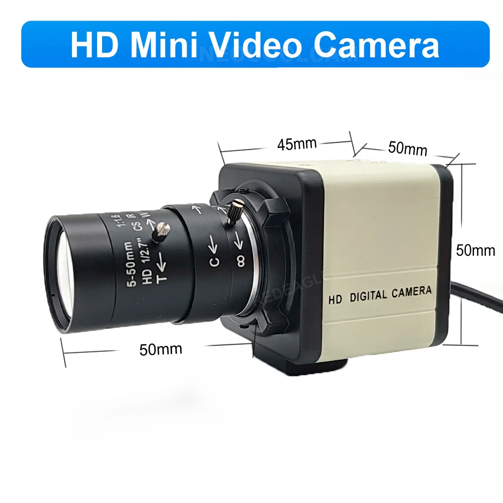 2K USB Webcam 4MP HD USB PC Camera 30fps High Speed UVC OTG Plug And Play with 6mm/2.8-12mm/5-50mm Varifocal CS Lens Optional