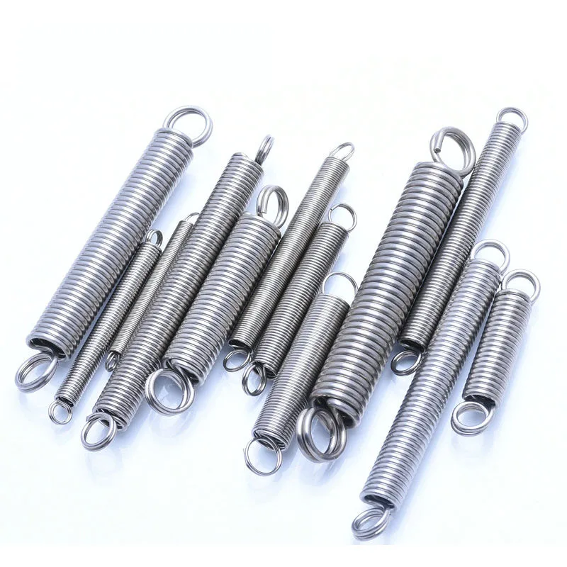 1Pcs Wire Dia 2.0mm 304 Stainless Steel Dual Hook Small Tension Spring Outer Dia12mm 14mm 15mm 16mm 17mm Length 40-100mm