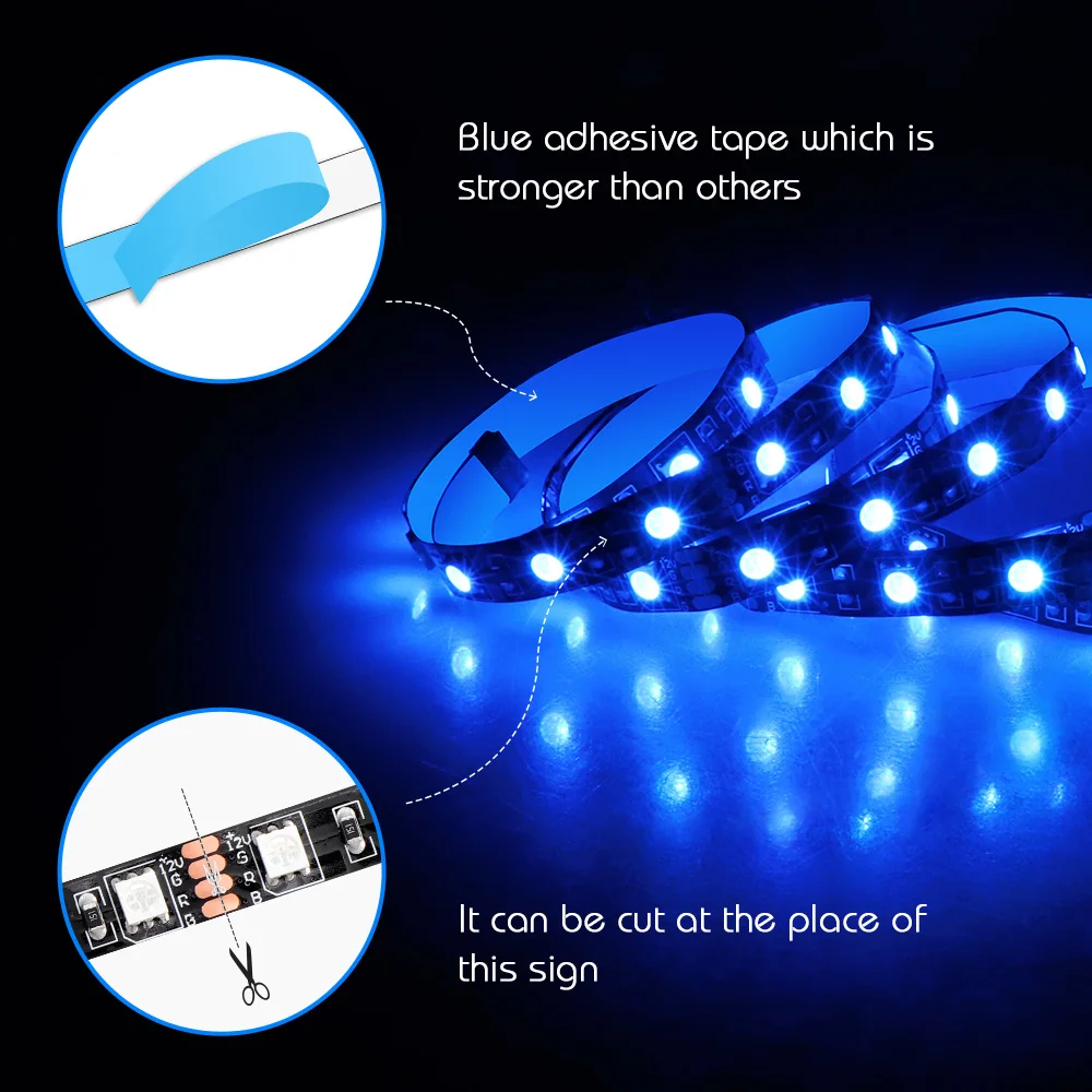 RGB Gaming LED Streifen Licht 1 zu 2/3 Splitter Kit Für 12V Aura Sync Motherboard 4pin LED Header Hintergrundbeleuchtung PC Computer Fall Dekor – Detail 5