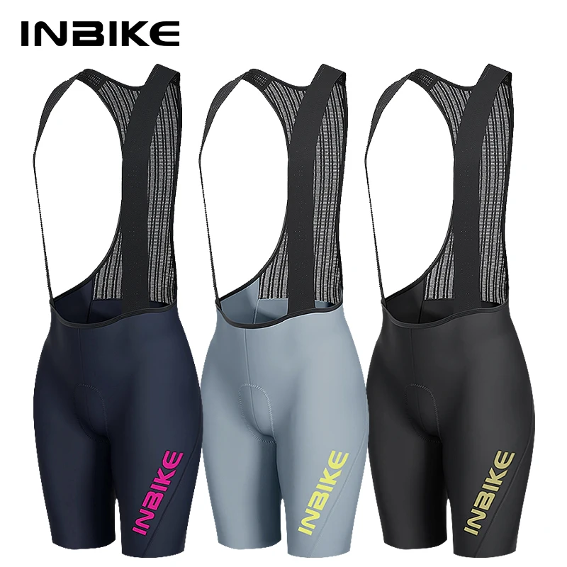 INBIKE Pantaloncini da Ciclismo da Donna con Imbottitura in Spugna 3D ad Alta Densità, Traspiranti, per Bici da Strada