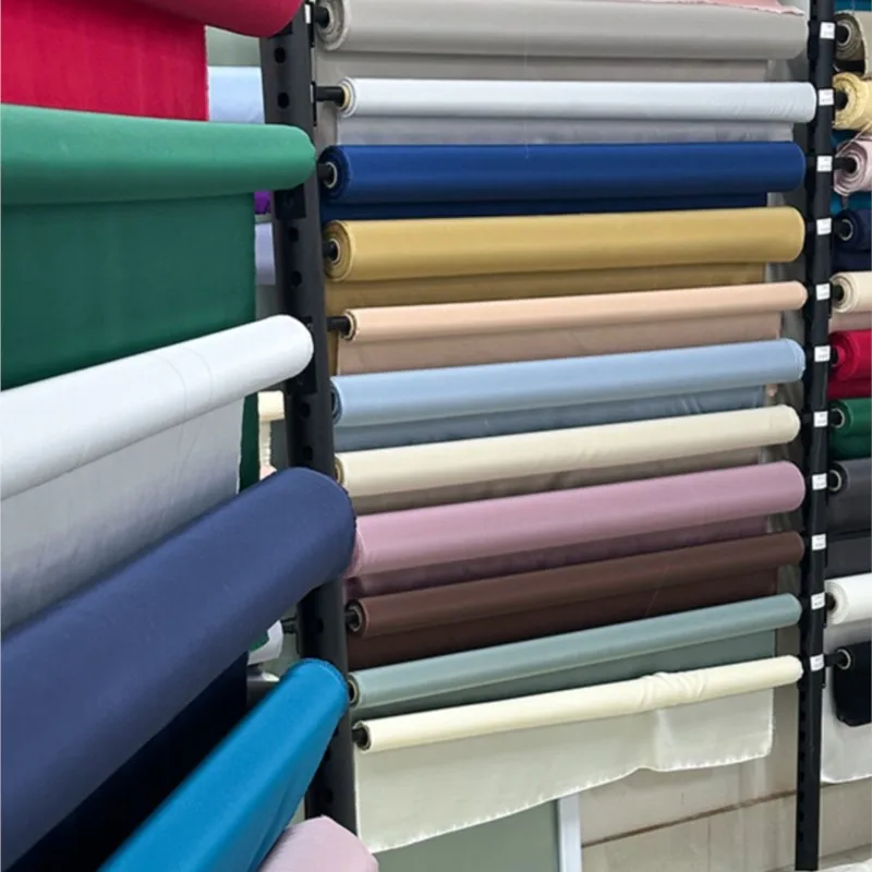 

22 m pure silk fabric 100% crepe satin color can be made bedding lining shirt 114 width