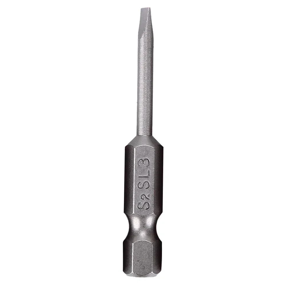 Slotted Tip Screwdriver Bit Replacement Alloy Steel 1pc 2.0-6.0mm Electric Drills Flat Head Hand Tools Portable 50mm