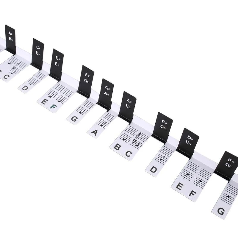 Electronic Piano Keyboard Stickers Removable Note Labels Guide for Beginners Student Colorful 88 61 54 Key Learning Accessories
