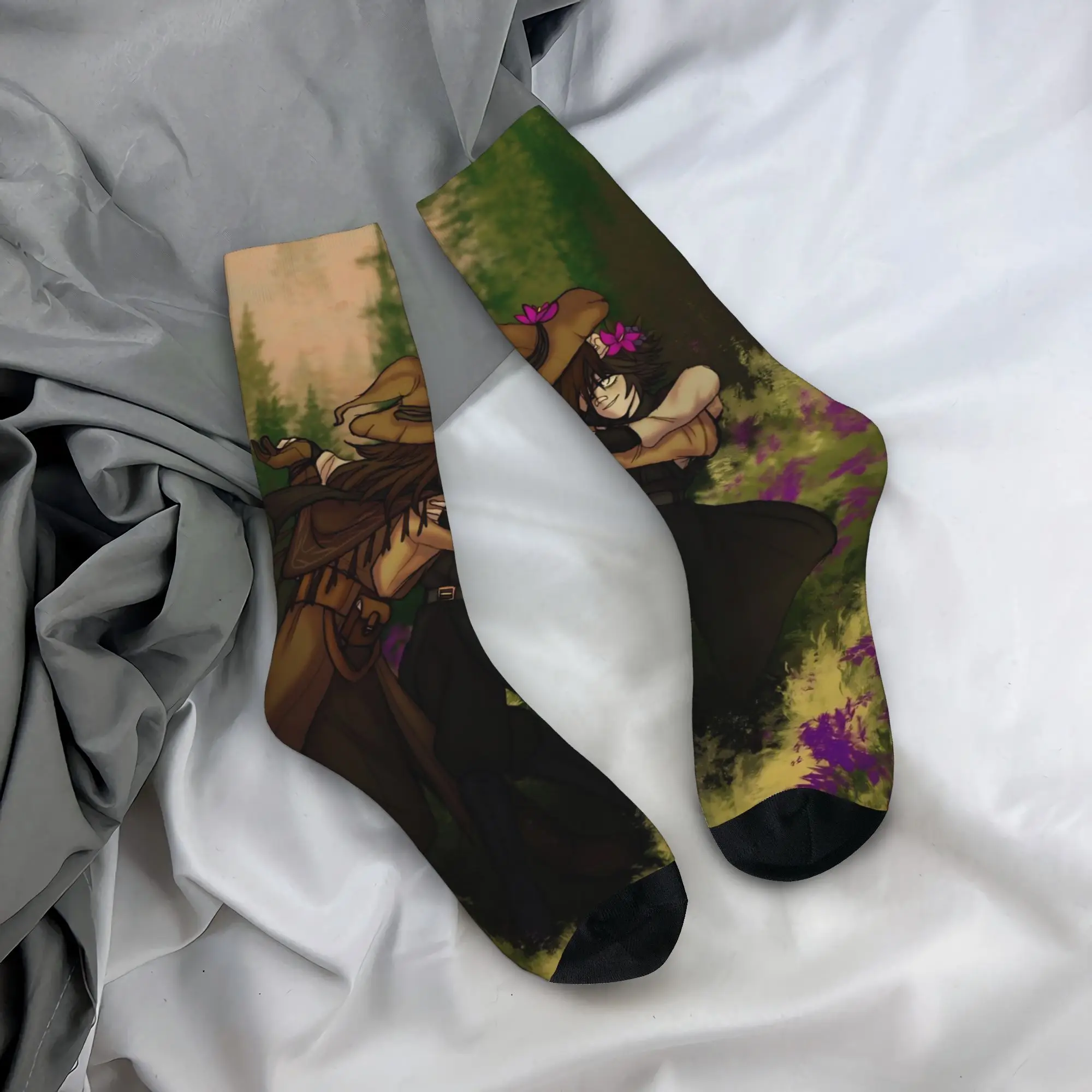 Winter Warm Casual Women Men Azuretime Anime Azure Two Time Socks  Non-slip Football Socks