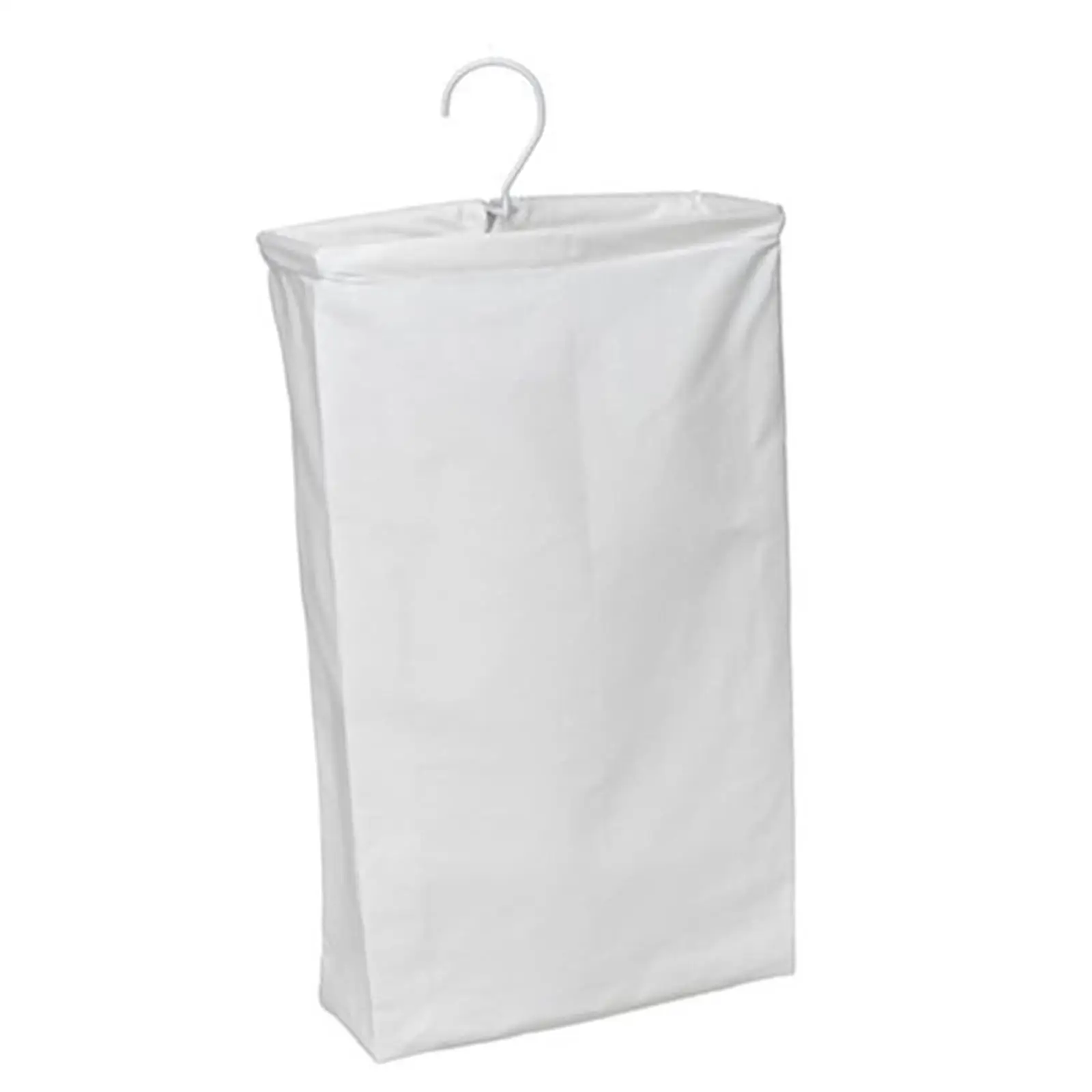 Canvas Hanging Laundry Bag Large Capacity Dirty Clothes Organizer Zipper Unloading for Dorms Closets Travel