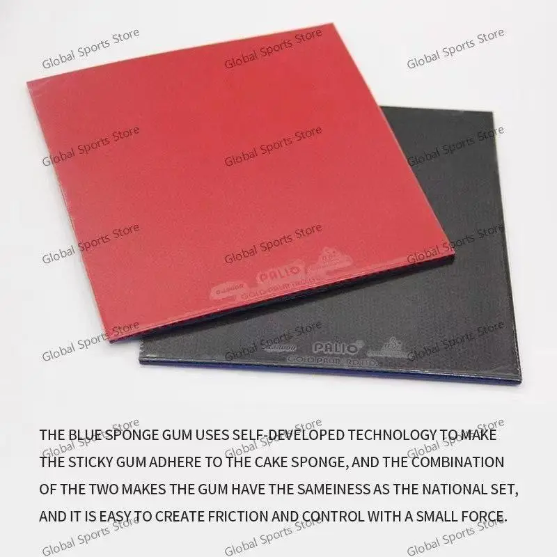 باليو CJ8000 مطاط تنس الطاولة المقاطعي مع إسفنجة كعكة زرقاء / برتقالية جيدة في السرعة ودوارة للاعب محترف #6