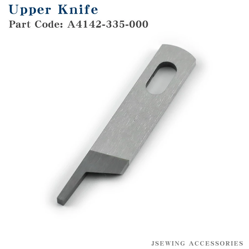 A4142-335-000 + A4145-335-000 Coltello superiore e inferiore per macchine da cucire tagliacuci JUKI MO-634D, MO-644D, MO-654D, MO-735 (1 set)