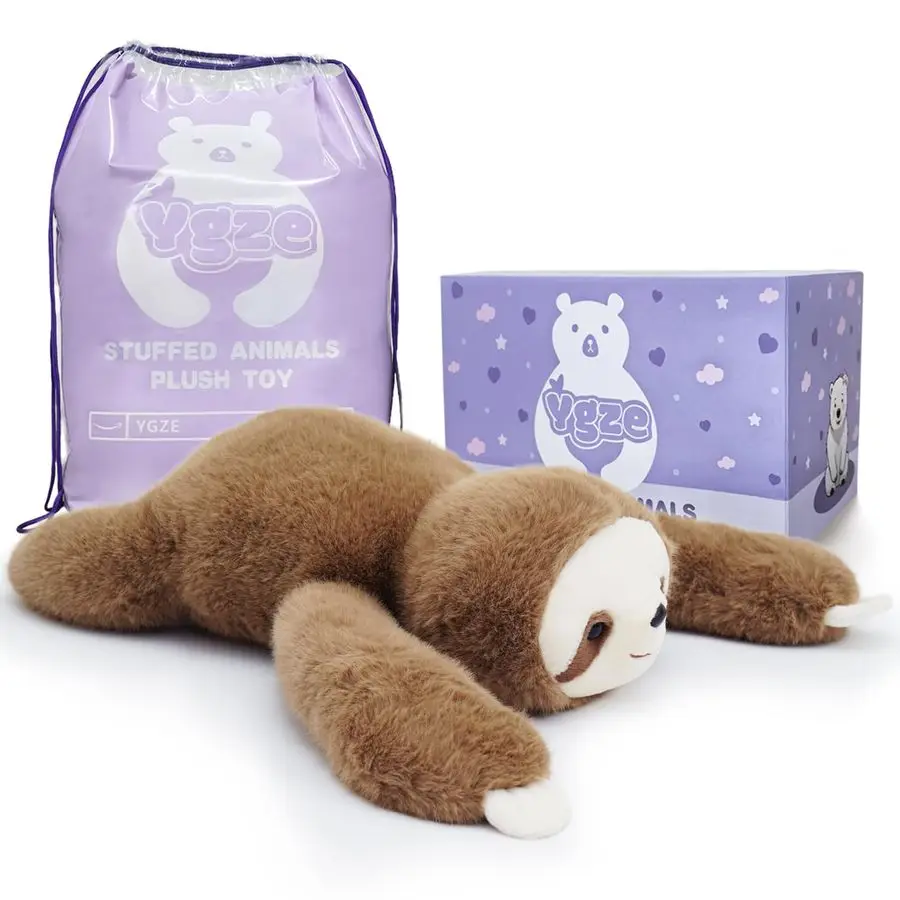 

Weighted Sloth Stuffed Animal 25 Inch, 4 lbs Plush Lying Toy for Kids and Adults Soft and Cozy Weighted Companion for Bedtime, G