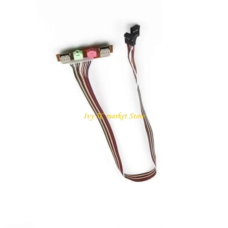 Painel frontal extensão da placa -mãe PC D7YCC e microfones USB2.0 e microfones 3,5 mm