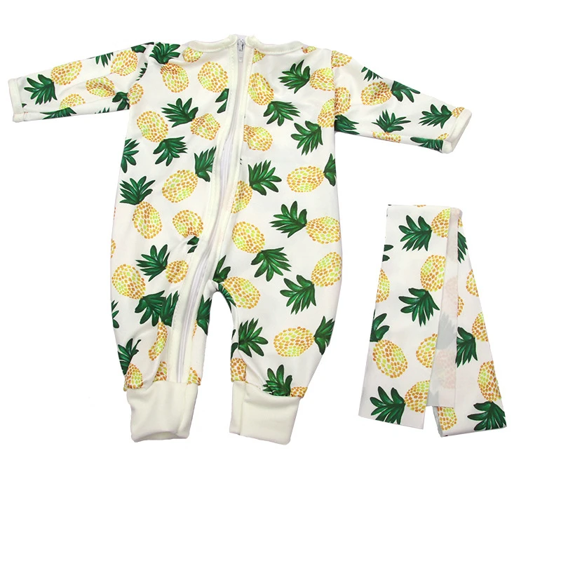 بدلة الأناناس الإبداعية والممتعة الجديدة مع أغطية الرأس بيجامة بنمط الطباعة الملونة الأكثر مبيعًا ناعمة ومريحة #3