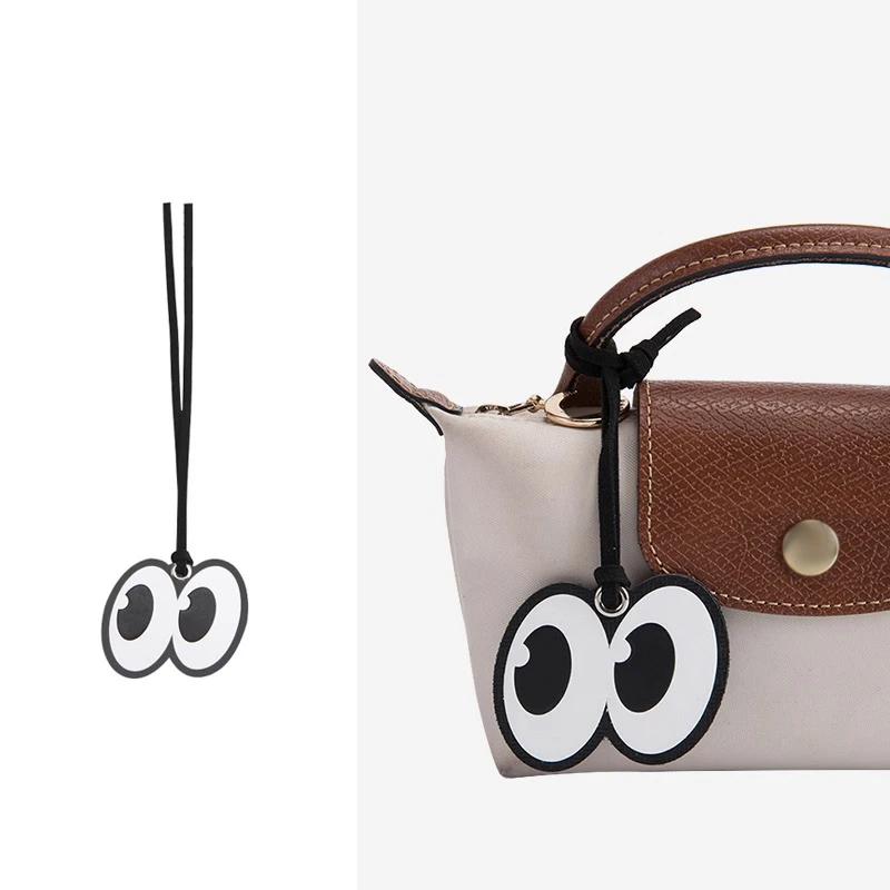 

Cute Big Eye Small Bag Hangings PU Leather Pendant Cute Mini Pendant for Longchamp Mini Bag Accessories