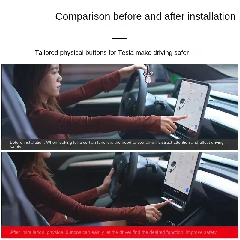 Adatto per la modifica e l\'aggiornamento del modello 3/Y del pulsante fisico Tesla con pulsanti fisici di controllo centrale multifunzionali