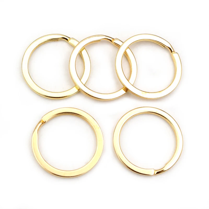 20pcs/lot 25mm Key Ring Key Chain Rhodium Bronze 9 Colors Plated Loop Ring Keychain Keyrings Wholesale DIY Jewelry Findings