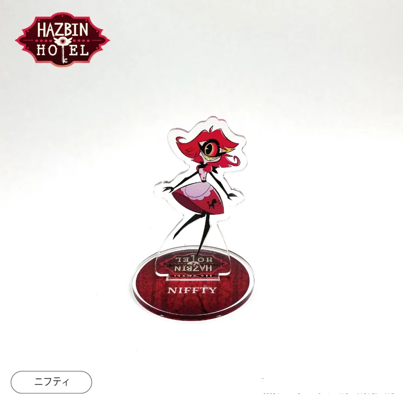 15CM Hazbin Hotel Charlie Morningstar Stand Acrylic Keychain Figures Vaggie Desktop Standing Sign Model Fans Gifts