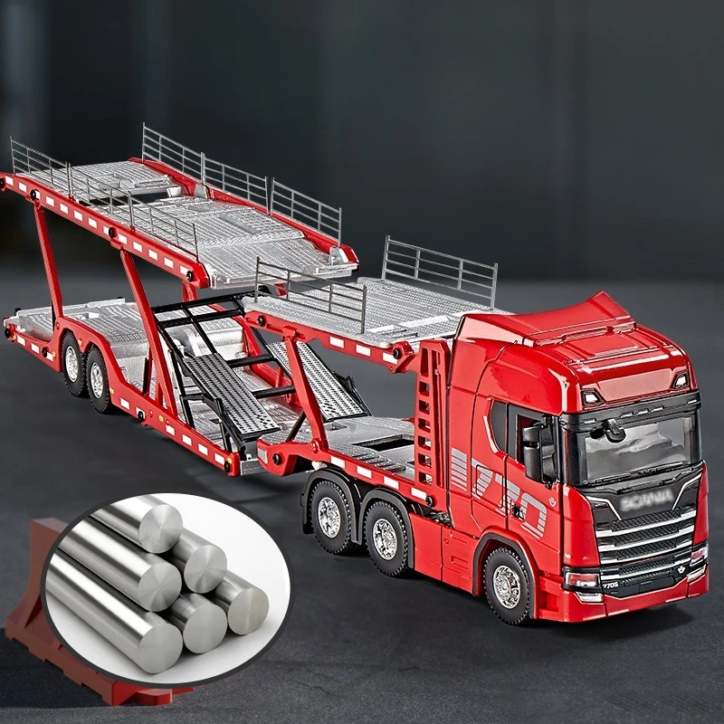 1:50 Double Layer Transporter Alloy Car Model Education Educational Educational Early Education Toy Collection