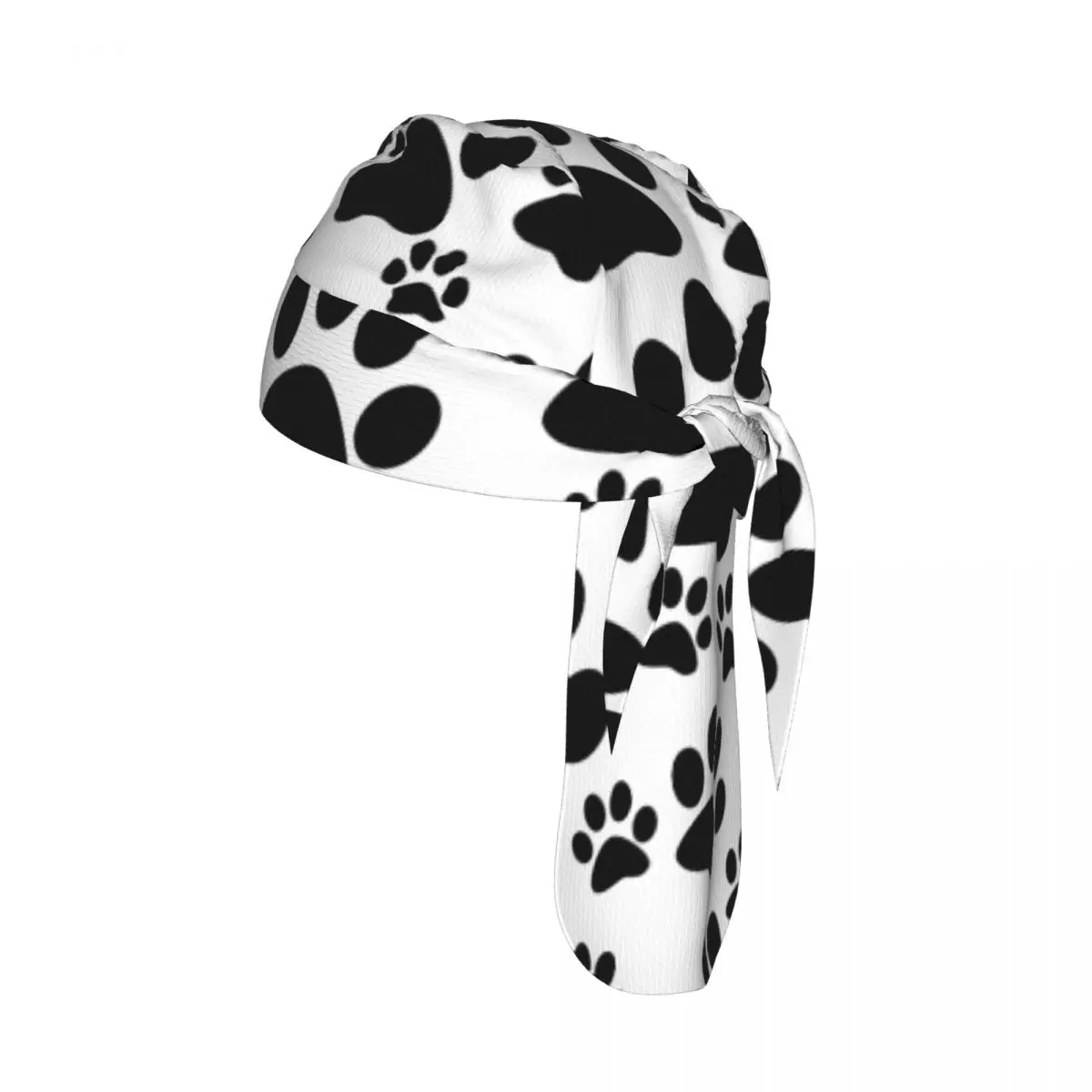 

Black Dog Paw Prints Sport Running Hiking Sunscreen Hood Headwear Cycling Cap Quick Dry Pirate Hat