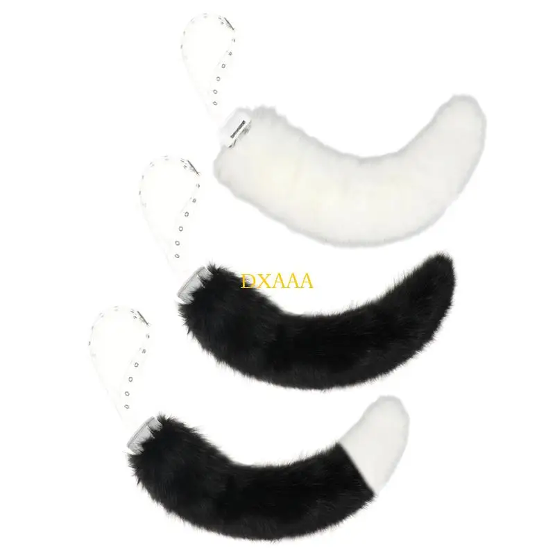 

DXAA Electric Wolf Tail Faux Furs Cats Leopard Costume Tail Halloween Christmas Fancy Party Cosplay Costume Movable Foxes Tail