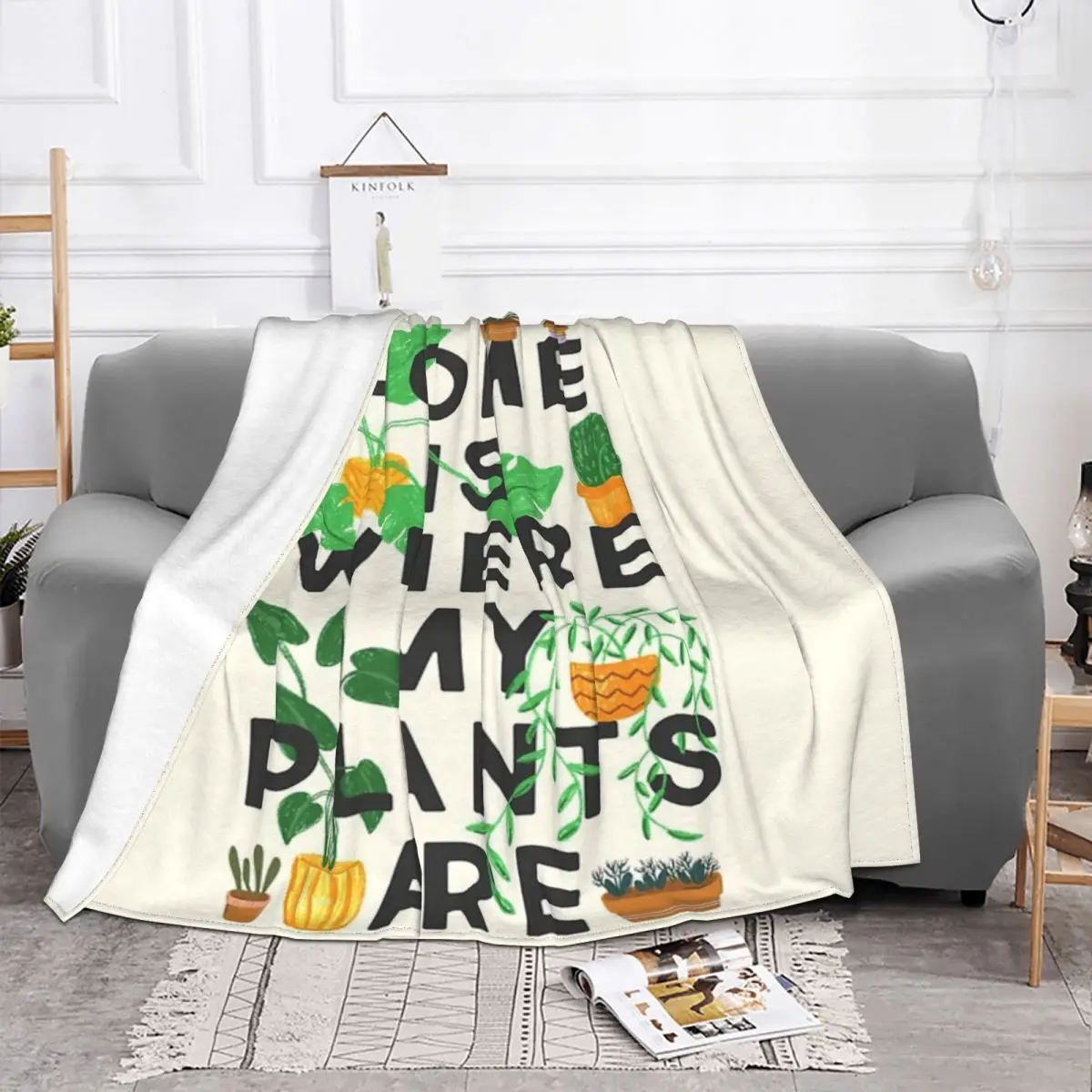 Home Is Where My Plants Are Quilt Bed Blanket Couple Blankets Thin Wadding Blanket Throw Blanket