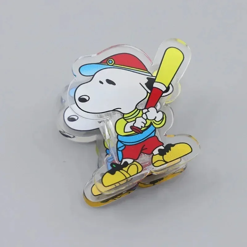 Snoopy Binder Clip Map Anime Kleur Test Papier Klem Armatuur Papier Document Kantoor School Briefpapier Leuke Acryl Decoratie