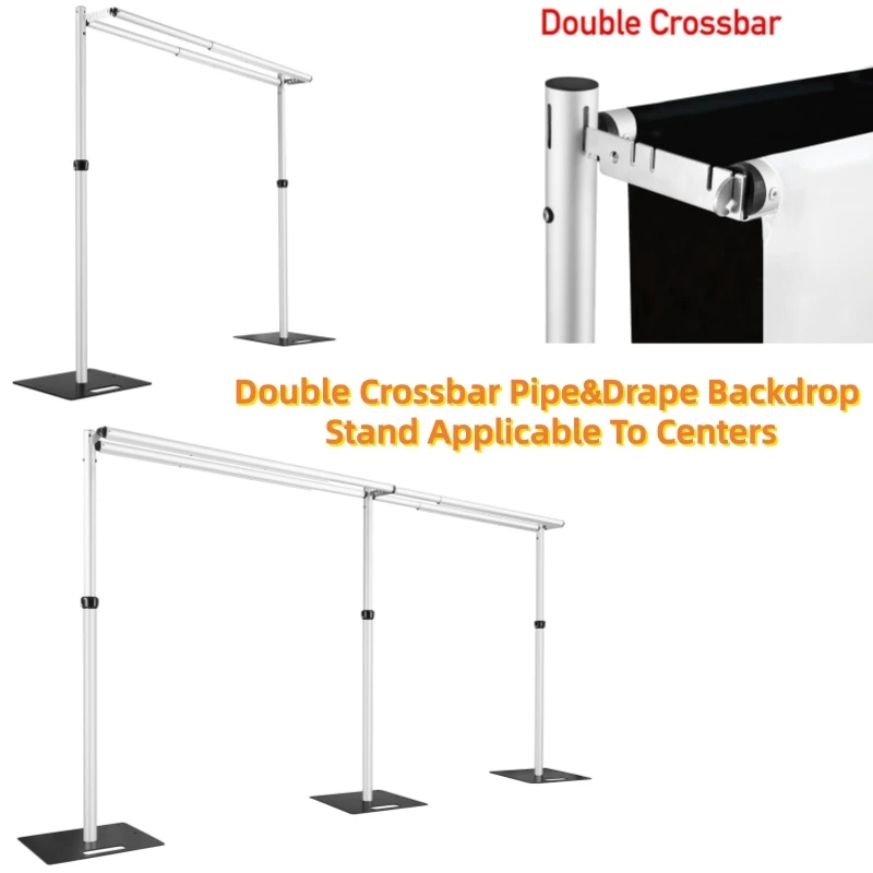 Double-Crossbar Backdrop Background Stand Frame Support System For Photography Photo Studio Video Muslin Green Screen