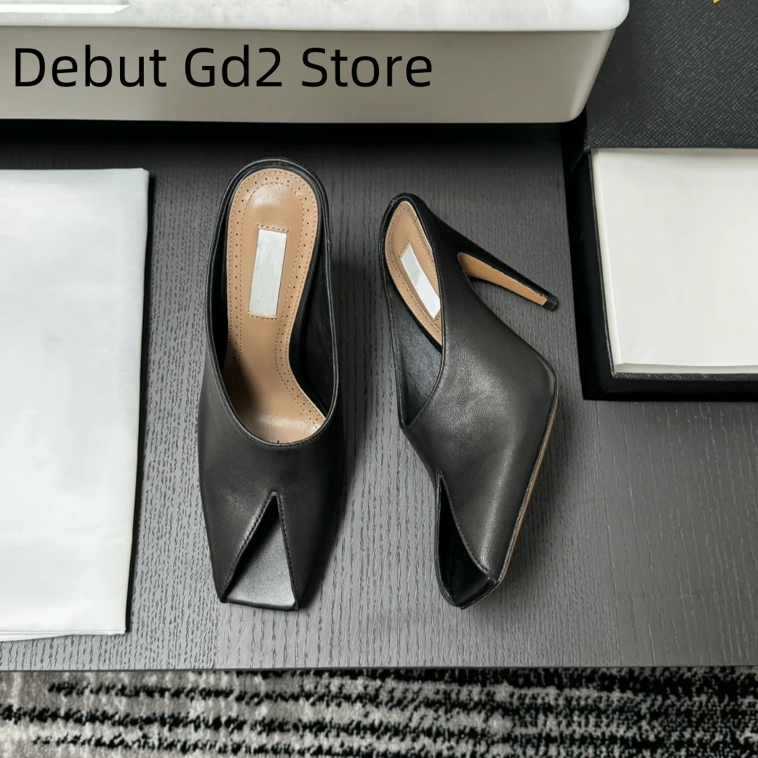 Top Quality 2024 New Square Toe Open Toe High Heels, Sexy Slim Heel High Heel Sandals, Classic Versatile High Heel Slippers