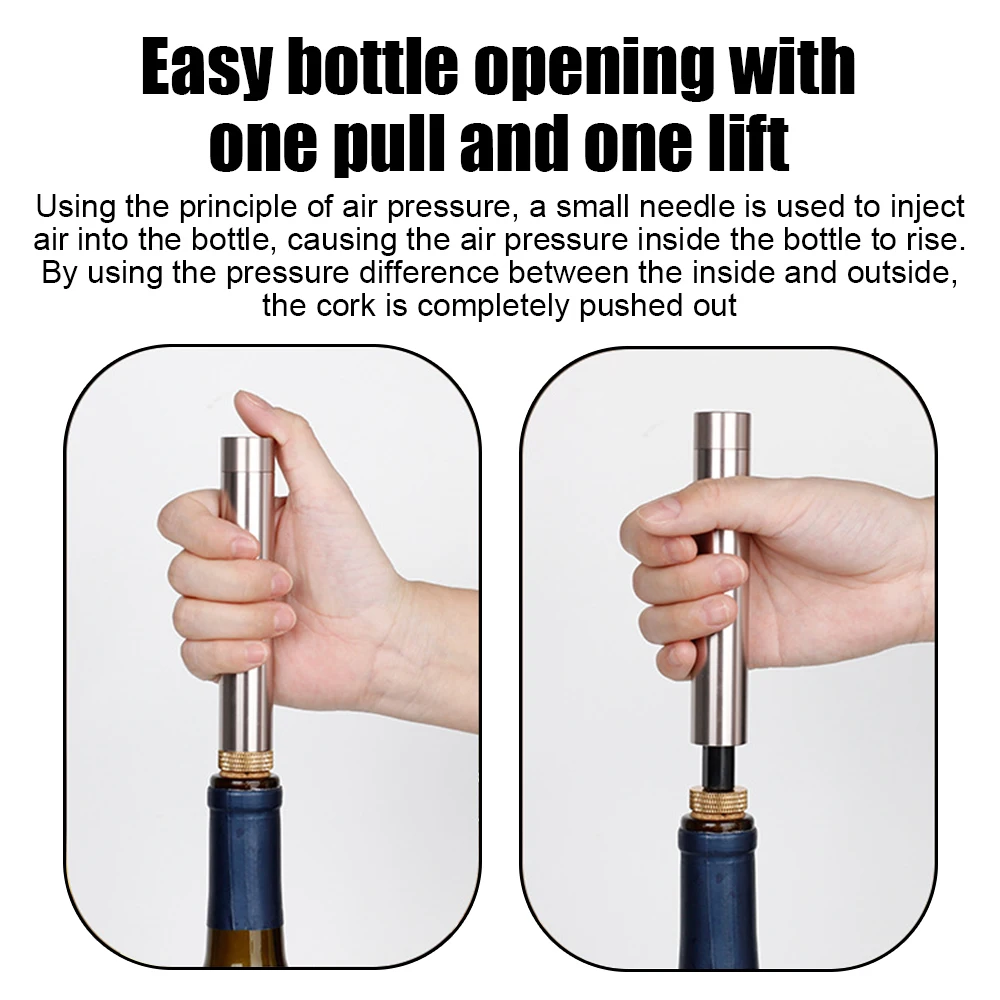 Portable Wine Lovers Needle Type Pneumatic Bottle Opener for Home Restaurant Party Wine Opener Corkscrew Opener Tools view 4