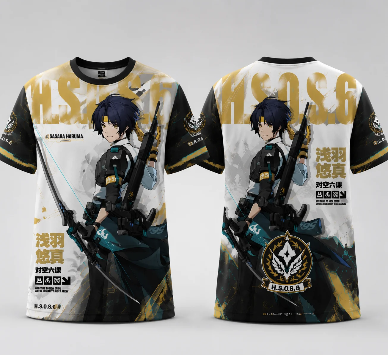 Unisex Asaba Harumasa Game Character 3D All‑over Print Short‑Sleeve T‑Shirt Casual Summer Streetwear Tops for Men Women
