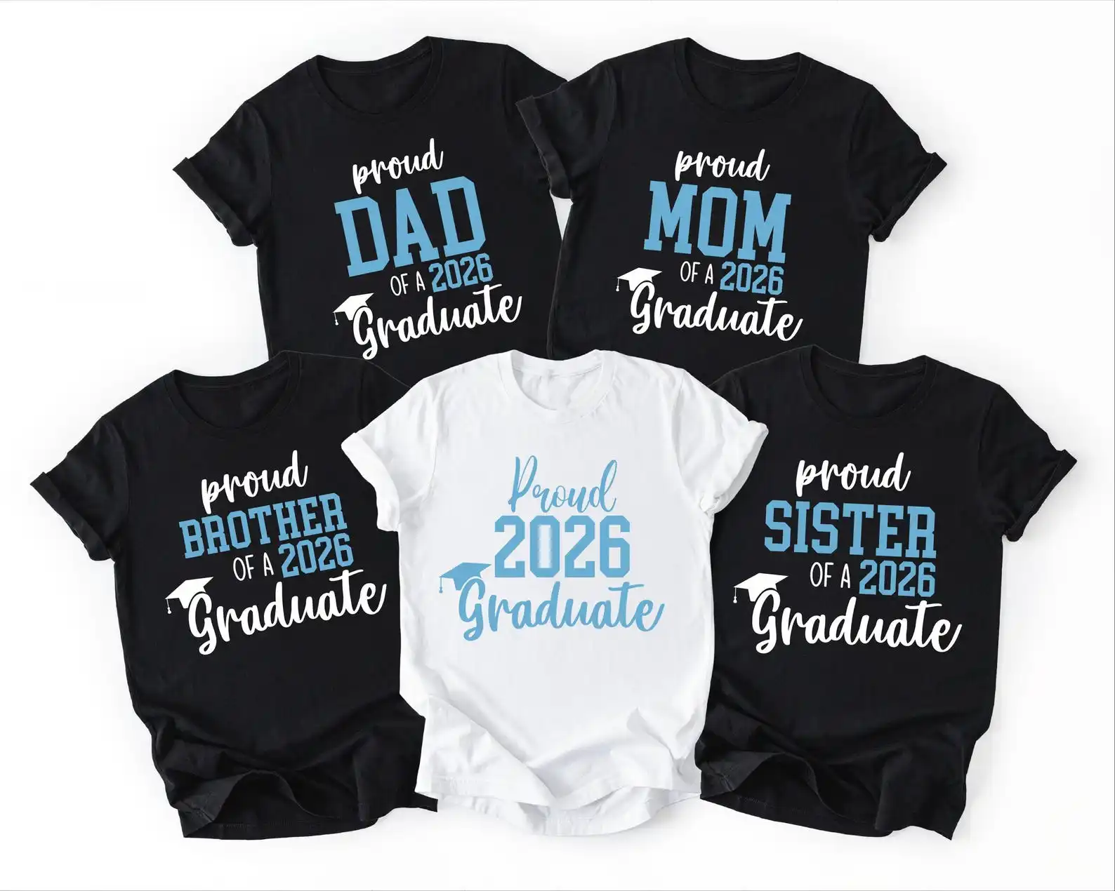 Personalized Proud Family Of A Graduate Shirt Custom 2026 Class Senior Matching Uniform Shirts Design Name Text Own Image Tees