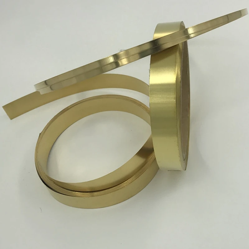 1pcs Brass Plate Brass Skin Brass Foil Sheet Metal Length 1m Thickness 0.05-0.3mm Width 50mm Brass Strip